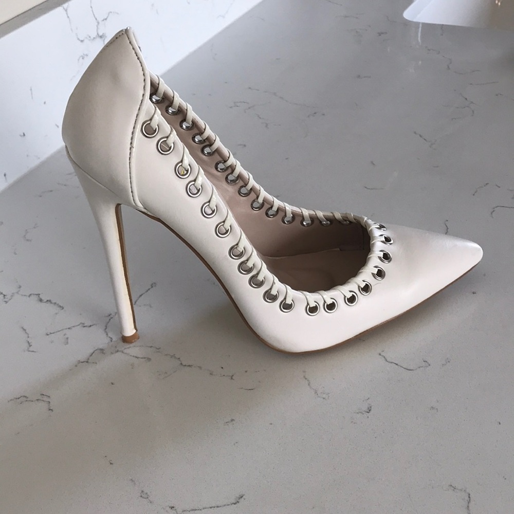 Desire White Pump High-heels Size 5.5 Summer Shoes
